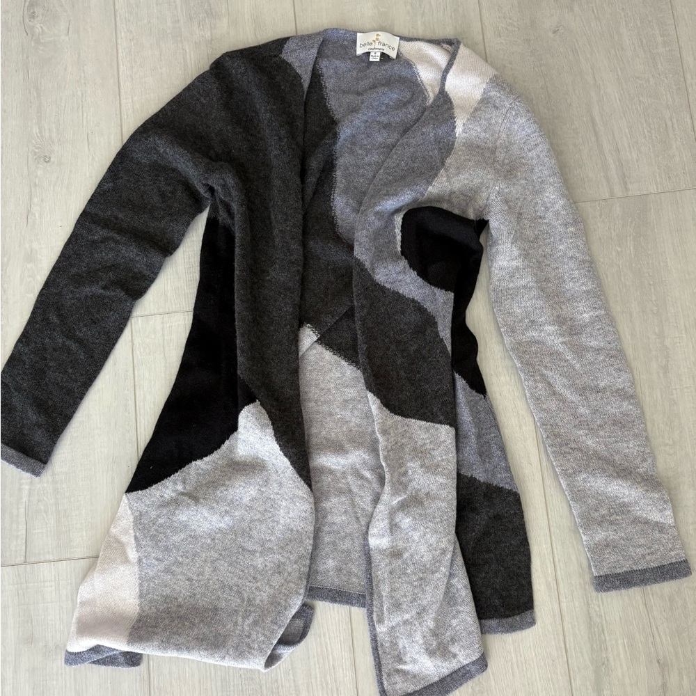 Cashmere puzzle grey cardigan